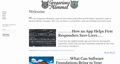 Desktop Screenshot of gregariousmammal.com